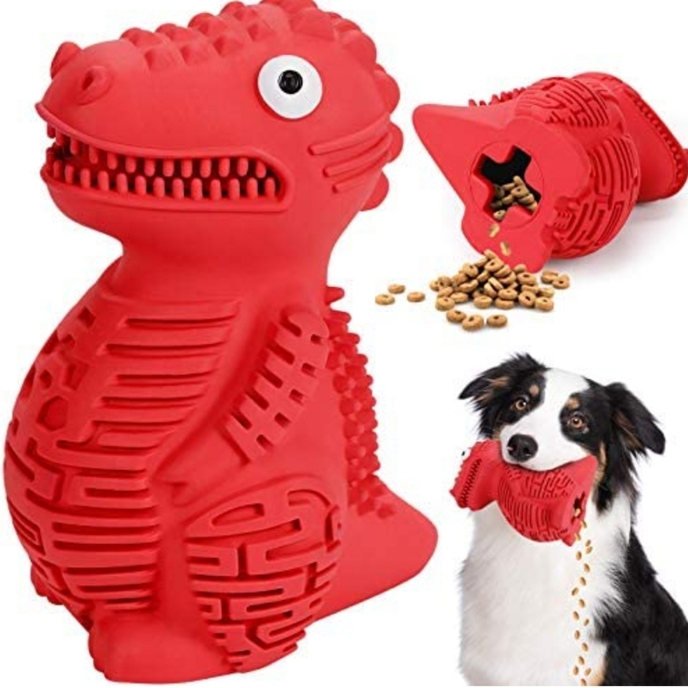 Growom Crockodile Dog Chew Rubber Teething & Treat Toy